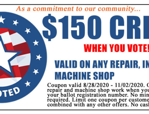 Get Out and Vote – Get $150 Credit from Wise Auto Tech